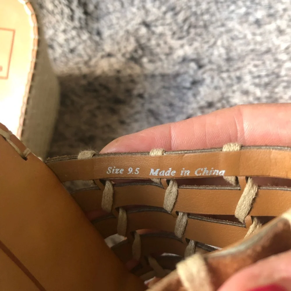 NEW Dolce Vita Brown Prue Espadrille Wedge‎ 9.5
